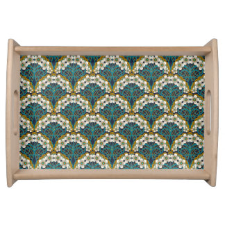 Retro Nouveau - Natures Curves and Timeless Blooms Serving Tray