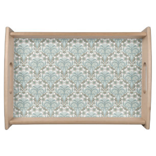 Retro Nouveau - Natures Curves and Timeless Blooms Serving Tray