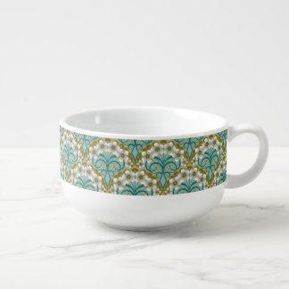 Retro Nouveau - Natures Curves and Timeless Blooms Soup Mug