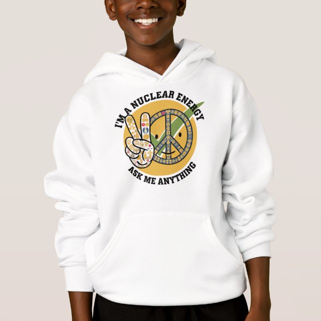 Retro Nuclear Energy design vector art gift  Hoodie (Front)