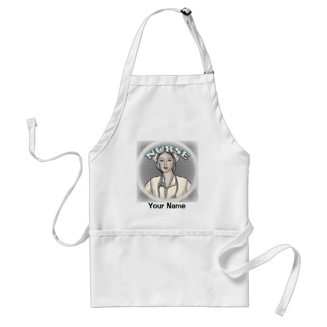 Retro nurse  adult apron (Front)