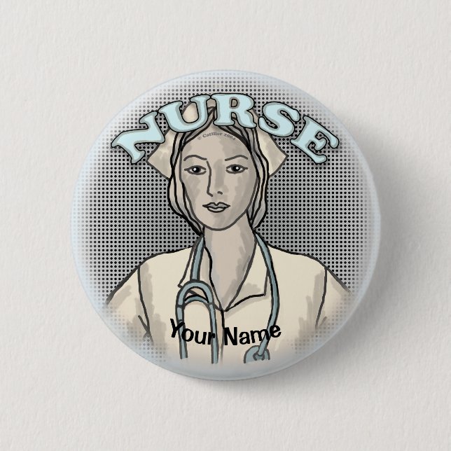 Retro nurse  button (Front)