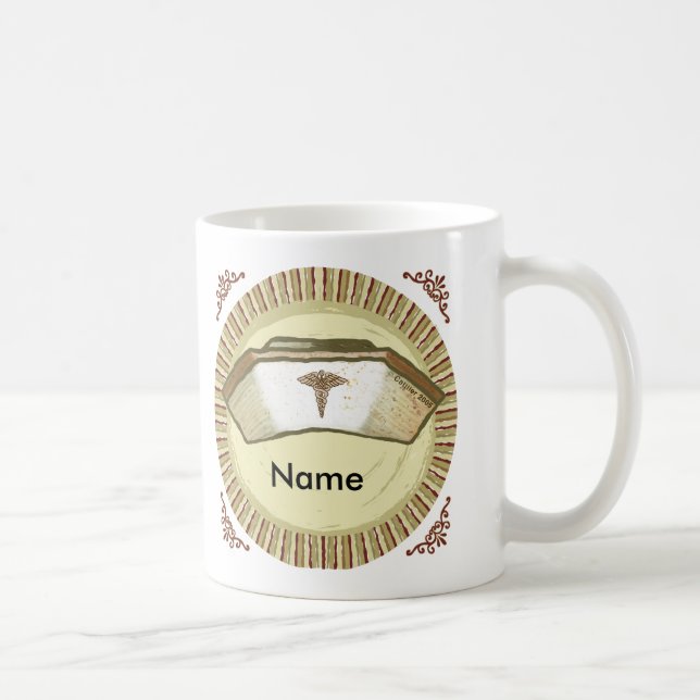 Retro Nurse Cap Coffee Mug (Right)