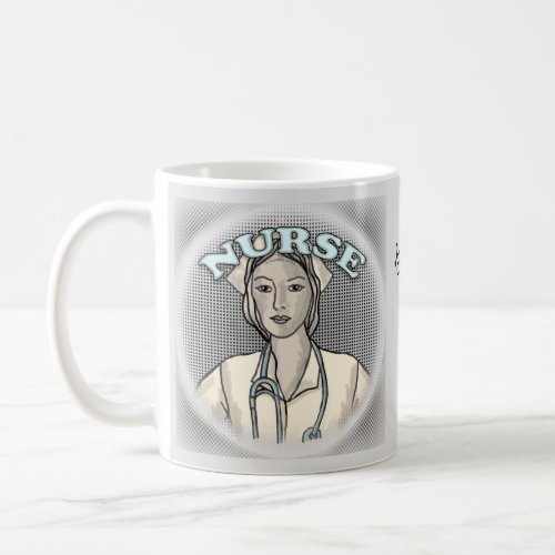 Retro Nurse custom name mug