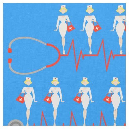 Retro Nurse Fabric
