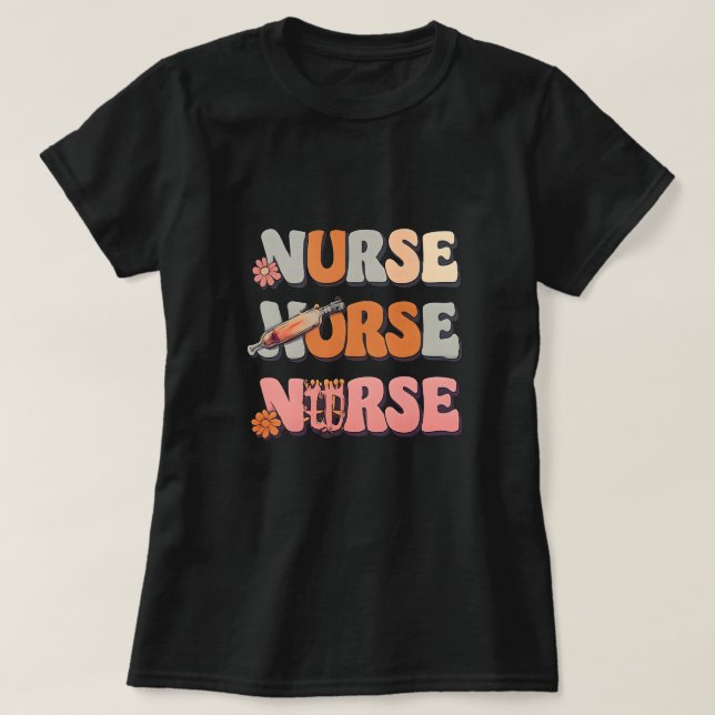 Retro Nurse Graphic Design  T-Shirt (Design Front)