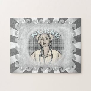 Retro nurse jigsaw puzzle