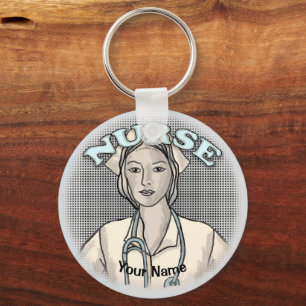Retro nurse keychain