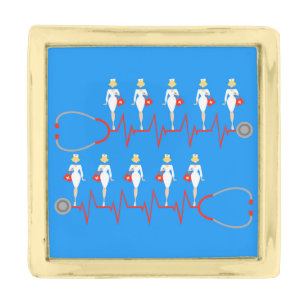 Retro Nurse Lapel Pin