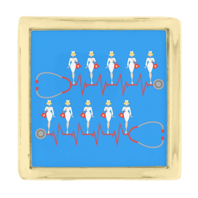 Retro Nurse Lapel Pin (Front)