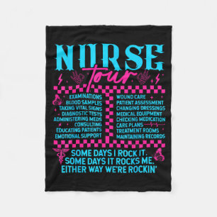 Retro Nurse Nurse Week Men Women Nurse Fleece Blanket