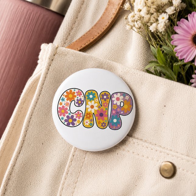 Retro Nurse Practitioner  Button (Creator Uploaded)