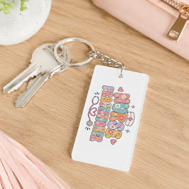 Retro Nurse Practitioner  Keychain (Creator Uploaded)
