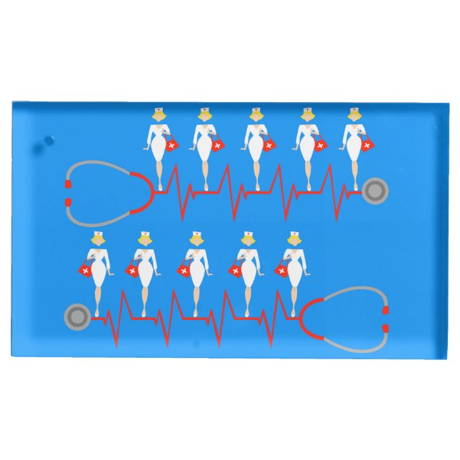Retro Nurse Table Card Holder (Front)