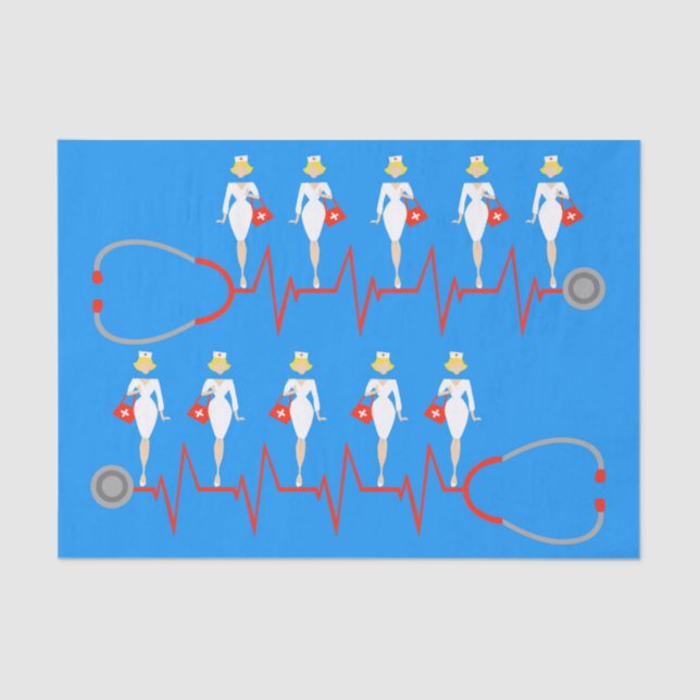 Retro Nurse Tissue Paper (Front)