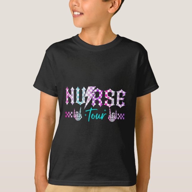 Retro Nurse Tour Some Days I Rock It Way Nurse Day T-Shirt (Front)