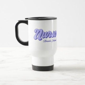 Retro Nurse Travel Mug Personalized Purple