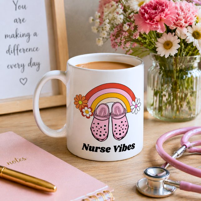 Retro Nurse Vibes  Coffee Mug (Creator Uploaded)