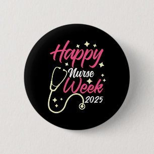Retro Nurse Week Men Women Happy Nurse Week 2025 G Button