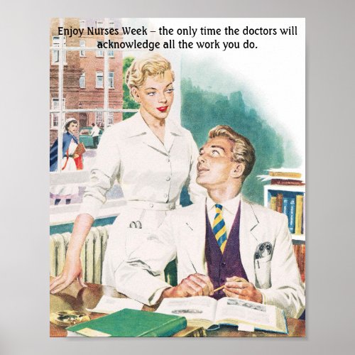 Retro Nurses _ Enjoy Nurses Week Poster