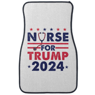 Retro Nurses For Trump 2024 America Stars Flag Str Car Floor Mat