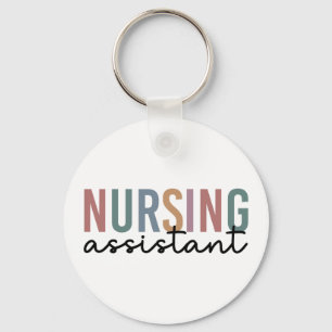 Retro Nursing Assistant CNA Nursing Aide Keychain