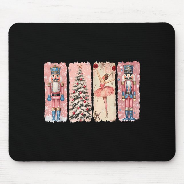 Retro Nutcracker Ballet Nk Christmas Xmas Vibes Wo Mouse Pad (Front)