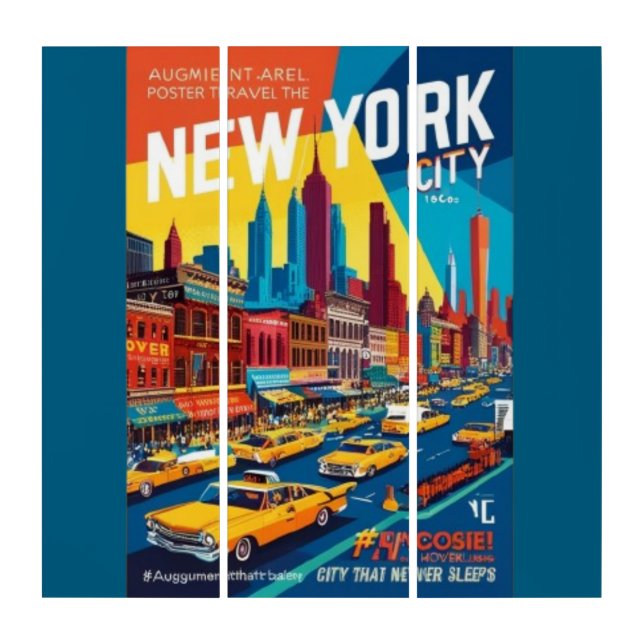 Retro NYC Travel Art | 1960s in AR (Front)