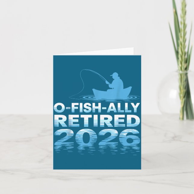 Retro O-fish-ally Retired 2026 Fisherman Fishing R Card (Front)