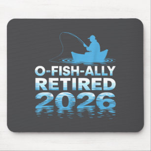 Retro O-fish-ally Retired 2026 Fisherman Fishing R Mouse Pad