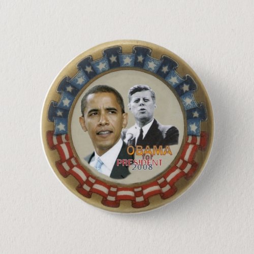 Retro ObamaJFK Button