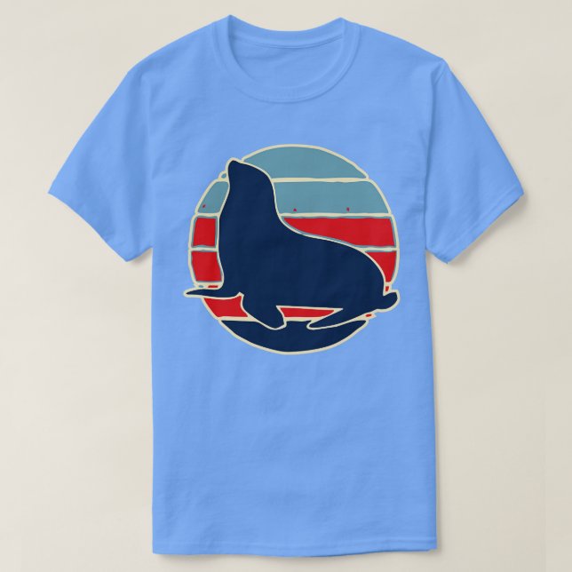 retro ocean animal seal T-Shirt (Design Front)
