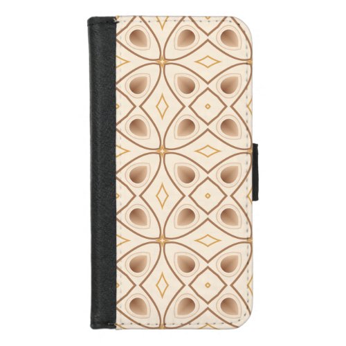 Retro Ochre Geometrics _ elegant and sophisticated iPhone 87 Wallet Case