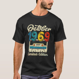 Retro October 1969 Cassette Tape 52Nd Birthday Dec T-Shirt