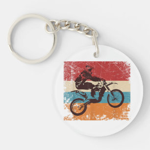 Retro Off Road Motorcycle Motocross Enduro Keychain