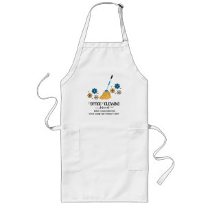 Retro Office Cleaning Service Long Apron