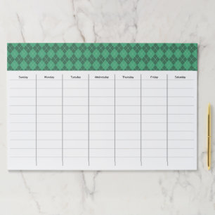 Retro Office Desk Weekly Schedule Paper Pad Gift