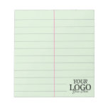 Retro Office Green Steno Paper 5.5 x  6 With Logo  Notepad