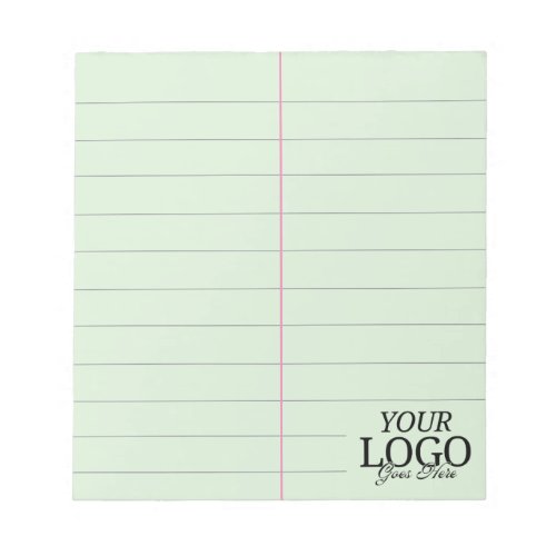 Retro Office Green Steno Paper 5.5 x  6 With Logo  Notepad