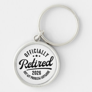 Retro Officially Retired 2026 Funny Retirement Keychain