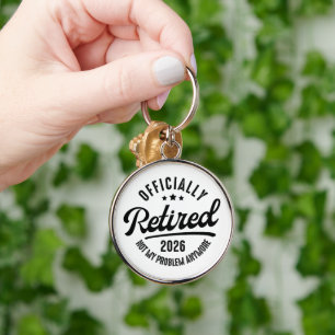 Retro Officially Retired 2026 Funny Retirement Keychain