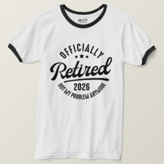 Retro Officially Retired 2026 Funny Retirement T-Shirt