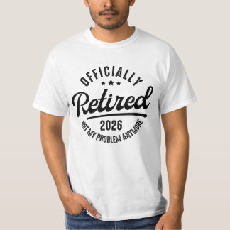 Retro Officially Retired 2026 Funny Retirement T-Shirt