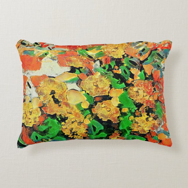 Retro Oil Painting: Van Gogh Monet Accent Pillow (Front)