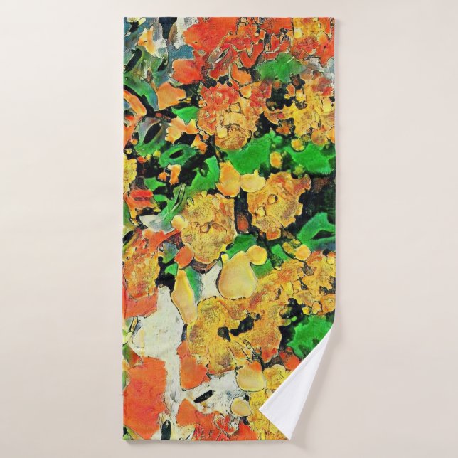 Retro Oil Painting: Van Gogh Monet Bath Towel (Bath Towel)