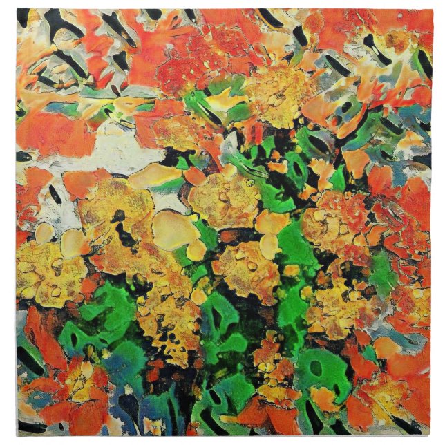 Retro Oil Painting: Van Gogh Monet Cloth Napkin (Front)