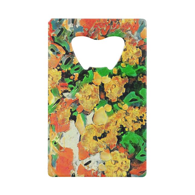 Retro Oil Painting: Van Gogh Monet Credit Card Bottle Opener (Front)