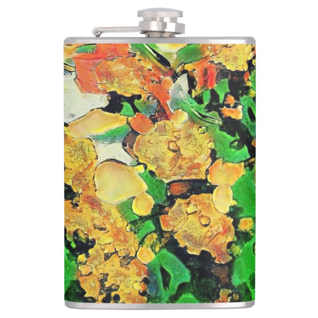 Retro Oil Painting: Van Gogh Monet Flask (Front)