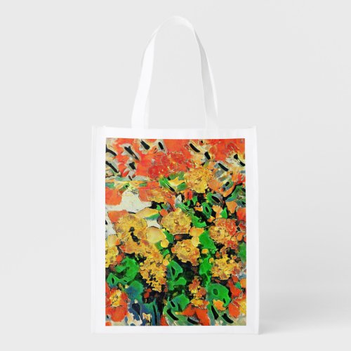 Retro Oil Painting Van Gogh Monet Grocery Bag