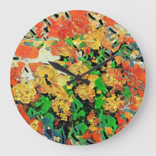 Retro Oil Painting: Van Gogh Monet Large Clock